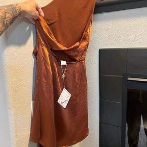 rust copper dress